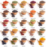 Collection of different spices and herbs