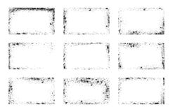Set of grunge frames, background overlays, dirty corners stock illustration Set of grunge frames, background overlays, dirty corners stock illustration