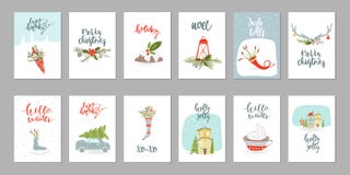 Collection of Merry Christmas stock illustration Collection of Merry Christmas stock illustration