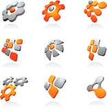 Collection Of Abstract Logos / Icons Stock Image Collection Of Abstract Logos / Icons Stock Image