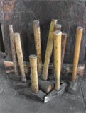 Collection Of Blacksmith Hammers Stock Photos