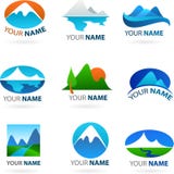 Collection Of Landscapes Logos Royalty Free Stock Photos Collection Of Landscapes Logos Royalty Free Stock Photos