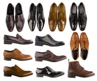 Collection Of Men Shoes Royalty Free Stock Image