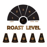 Collection Of Styled Coffee Labels Stock Images