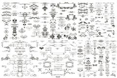 Collection Of Vector Calligraphic Flourishes And Swirls Royalty Free Stock Image Collection Of Vector Calligraphic Flourishes And Swirls Royalty Free Stock Image