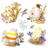 Collection Of Vector Easter Eggs Stock Image Collection Of Vector Easter Eggs Stock Image