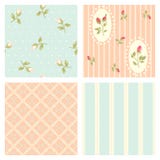 Collection retro vector seamless patterns in shabby chic style royalty free illustration Collection retro vector seamless patterns in shabby chic style royalty free illustration