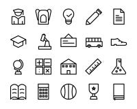 Collection of school icon pack. include file eps 8 illustrator. vector illustration Collection of school icon pack. include file eps 8 illustrator. vector illustration