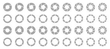 Set Of Different Pie Charts Arrows Gray stock illustration Set Of Different Pie Charts Arrows Gray stock illustration