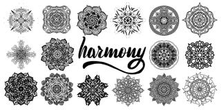 Collection of vector mandalas for stock illustration Collection of vector mandalas for stock illustration