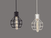 Collection of vintage symbols light bulbs and lamps.Edison light royalty free illustration Collection of vintage symbols light bulbs and lamps.Edison light royalty free illustration