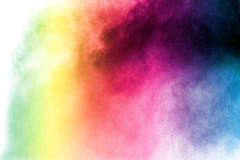 colo powder explosion then splash on white background. stock photo colo powder explosion then splash on white background. stock photo