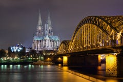 Cologne At Night Royalty Free Stock Photography Cologne At Night Royalty Free Stock Photography