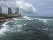 Colombo Gall Face Beach View royalty free stock images Colombo Gall Face Beach View royalty free stock images