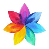 7 color of chakra sign symbol, colorful lotus flower icon, watercolor painting. Hand drawn, illustration design Royalty Free Illustration 7 color of chakra sign symbol, colorful lotus flower icon, watercolor painting. Hand drawn, illustration design Royalty Free Illustration