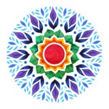 7 color of chakra sign symbol, colorful lotus flower icon, watercolor painting. Hand drawn, illustration design Royalty Free Illustration 7 color of chakra sign symbol, colorful lotus flower icon, watercolor painting. Hand drawn, illustration design Royalty Free Illustration
