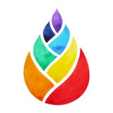 7 color of chakra symbol concept, flower floral leaf, watercolor painting. Hand drawn icon logo, illustration design sign Vector Illustration 7 color of chakra symbol concept, flower floral leaf, watercolor painting. Hand drawn icon logo, illustration design sign Vector Illustration