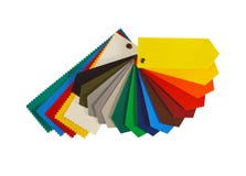 Color chart of one of the most popular advertising media: PVC coated banner royalty free stock image Color chart of one of the most popular advertising media: PVC coated banner royalty free stock image