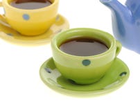 Color Cups With Coffee Royalty Free Stock Photography