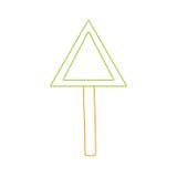 Color line triangle warning metal notices frame Royalty Free Stock Photos Color line triangle warning metal notices frame Royalty Free Stock Photos