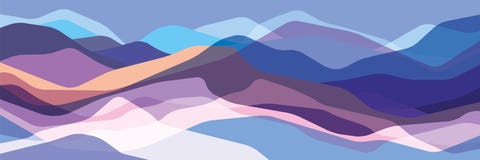 Color mountains, translucent waves, abstract glass shapes, modern background, vector design Illustration for you project stock illustration Color mountains, translucent waves, abstract glass shapes, modern background, vector design Illustration for you project stock illustration
