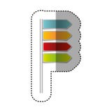 color notices of tipped routes icon vector illustration color notices of tipped routes icon vector illustration