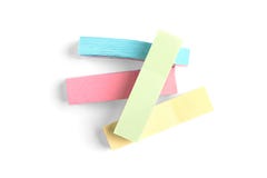 Color paper bookmarks isolated on white background. royalty free stock images Color paper bookmarks isolated on white background. royalty free stock images