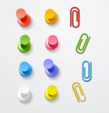 Color Pins And Clips Royalty Free Stock Images