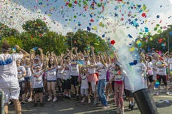 The Color Run Bucharest royalty free stock photography The Color Run Bucharest royalty free stock photography