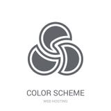Color scheme icon. Trendy Color scheme logo concept on white background from web hosting collection stock illustration Color scheme icon. Trendy Color scheme logo concept on white background from web hosting collection stock illustration