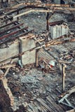 Color toned picture of a destroyed building. Royalty Free Stock Photos Color toned picture of a destroyed building. Royalty Free Stock Photos