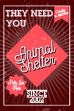 Color vintage animal shelter banner Royalty Free Stock Images Color vintage animal shelter banner Royalty Free Stock Images