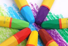 Color Wheel By Crayons Royalty Free Stock Photography