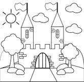 Colora o castelo ilustração do vetor Colora o castelo ilustração do vetor