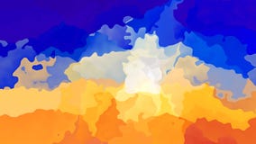 Colore arancio e blu del fondo del video senza cuciture macchiato animato del ciclo - effetto dell'acquerello - Colore arancio e blu del fondo del video senza cuciture macchiato animato del ciclo - effetto dell'acquerello -