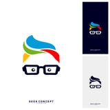 Colore sociale Logo Concept Vector del geek Geek variopinto Logo Template - vettore illustrazione di stock Colore sociale Logo Concept Vector del geek Geek variopinto Logo Template - vettore illustrazione di stock