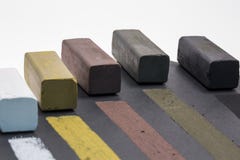 Colored Charcoal Sticks For Drawing Stock Illustration - Image: 67064692