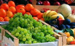 Colored Fruit In The Market Stock Photos