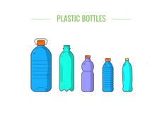 Vector plastic recyclable items. royalty free illustration Vector plastic recyclable items. royalty free illustration