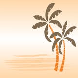 Palm silhouette color isolated on soft background royalty free illustration Palm silhouette color isolated on soft background royalty free illustration