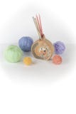 Colored yarn on a white background. Skeins of wool yarn for knitting. Balls of wool with spokes of different colours for stock images Colored yarn on a white background. Skeins of wool yarn for knitting. Balls of wool with spokes of different colours for stock images