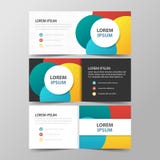 Colorful abstract circle corporate business banner template, horizontal advertising business banner layout template Stock Photos Colorful abstract circle corporate business banner template, horizontal advertising business banner layout template Stock Photos