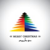 Colorful Abstract Merry Christmas Card & Xmas Tree Royalty Free Stock Photos Colorful Abstract Merry Christmas Card & Xmas Tree Royalty Free Stock Photos