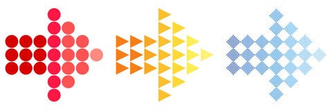 Colorful arrow icons. A simple sign of the color of a web icon on a white background. The modern solid plain is a flat mono- vector illustration Colorful arrow icons. A simple sign of the color of a web icon on a white background. The modern solid plain is a flat mono- vector illustration