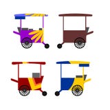 Download Colorful Food Cart Stall Mock Up Design. Kiosk Icon Set. Stock Vector - Illustration of food ...