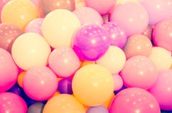 Colorful Balloon Background In Pastel Stock Image