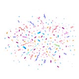 Colorful bright confetti isolated on transparent background. Vector illustration stock illustration Colorful bright confetti isolated on transparent background. Vector illustration stock illustration