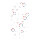 Colorful bubbles icon, realistic style stock illustration Colorful bubbles icon, realistic style stock illustration
