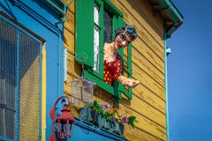 Colorful buildings at La Boca neighborhood - Buenos Aires, Argentina royalty free stock photography Colorful buildings at La Boca neighborhood - Buenos Aires, Argentina royalty free stock photography