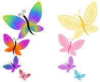 Colorful Butterflies Isolated
